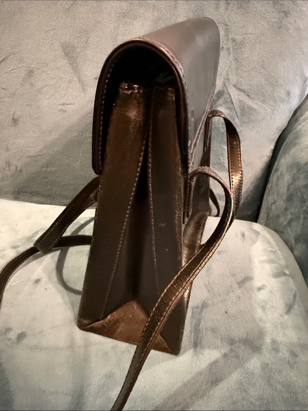Loewe Black/Olive Leather Vertical Shoulder Bag SO ROOMY! - Picture 4 of 7